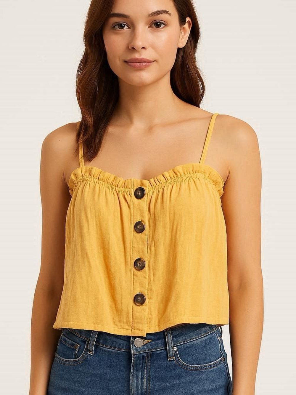 American Eagle Ruffle Tube Top